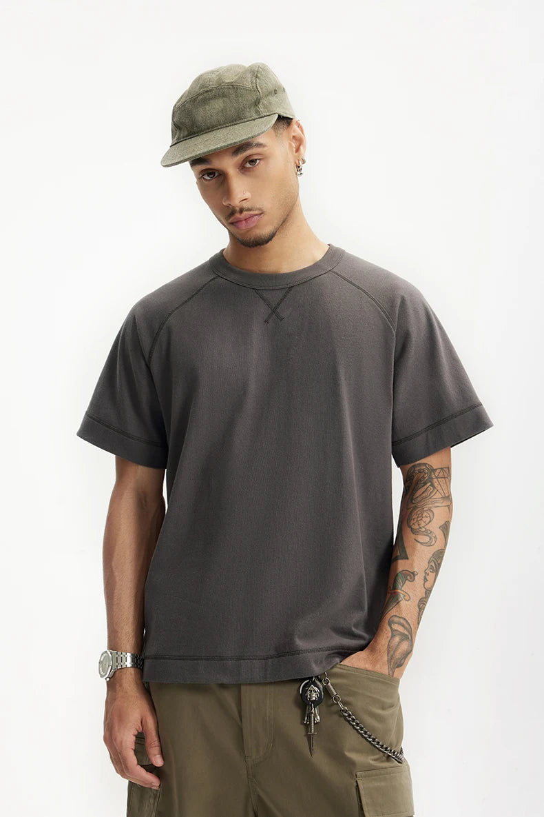 Vintage Men's Heavyweight Linen-Cotton Tee