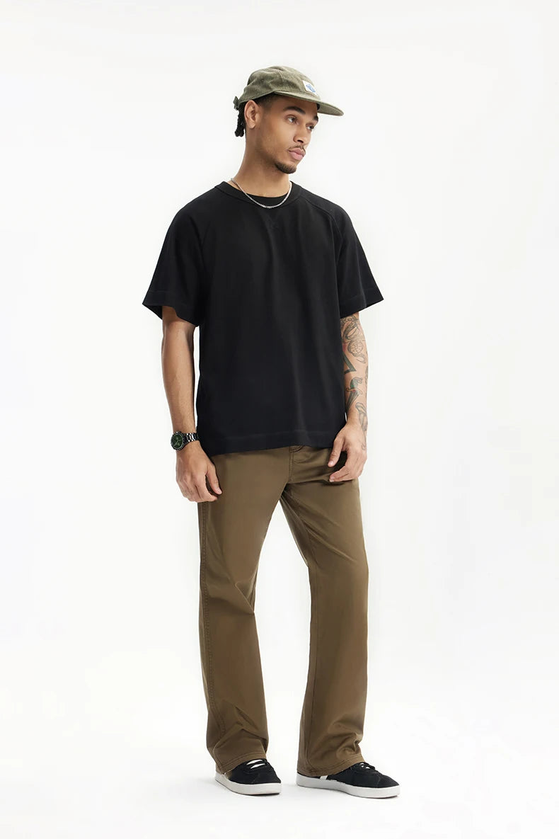 Vintage Men's Heavyweight Linen-Cotton Tee