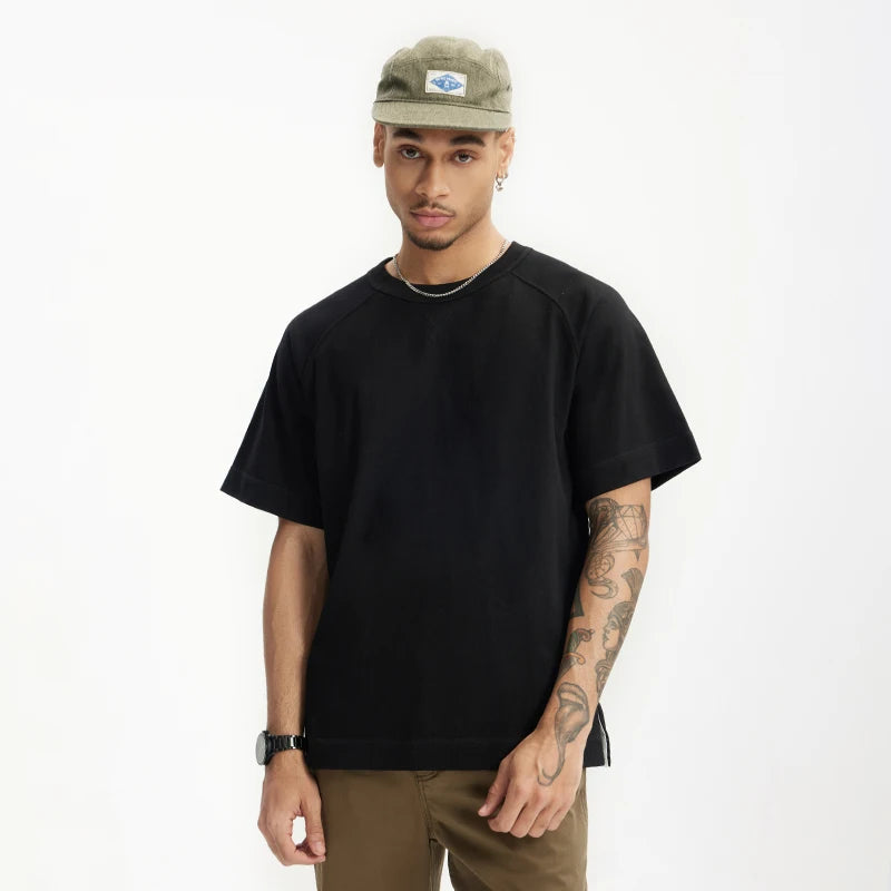 Vintage Men's Heavyweight Linen-Cotton Tee